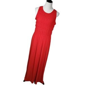 Emma & Michele Women's size Large Red Sleeveless Maxi Dress - nwt